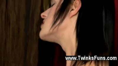 Gay movie Slender emo stud Kevy Codine is back in the studio for his all gay porn video