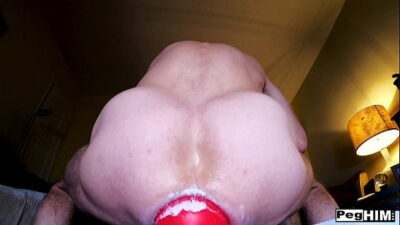 wrecking his mancunt with a huge buttplug all gay porn video
