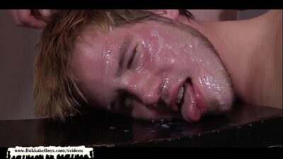 Blonde twink gets his ass pounded – Bukkake Boys all gay porn video