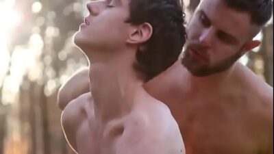 Giant barebacks twink in the woods all gay porn video