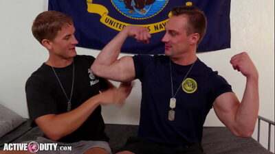 Handsome Muscle Hunk Banged Out By Cali Soldier –  Brandon Anderson, Damien White – ActiveDuty all gay porn video