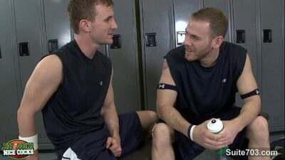 Horny jocks fuck in the locker room all gay porn video
