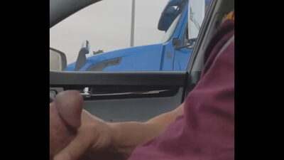 Trucker gives thumbs up after seeing cock all gay porn video