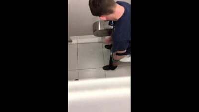 watching guys jerk off in public bathroom stalls compilation all gay porn video