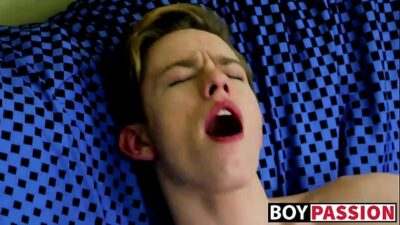 Adorable twink guy Nico Michaelson gets horny and wanks it all gay porn video