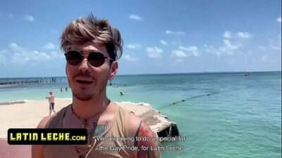 Amateurs Latinos Rob Silva & Ken Almost Got Caught Fertilizing Their Asses On The Beach all gay porn video