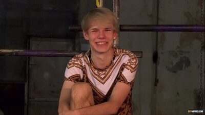 Blonde skinny twink tied up and waxed by his dominant master all gay porn video