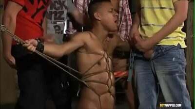 bondage boy suck three cocks all gay porn video