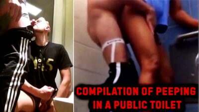Compilation of peeping in a public toilet for gays! Sex, blowjob and masturbation! all gay porn video