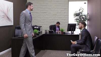 Gay uniform hunks sticky threesome fun all gay porn video