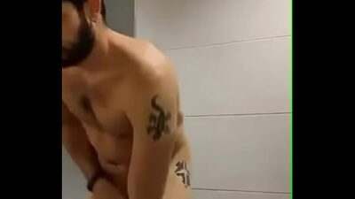 Getting a handjob in the locker room all gay porn video