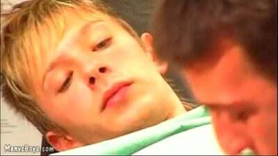 Horny gay doc seduces an adorable blond youngster all gay porn video