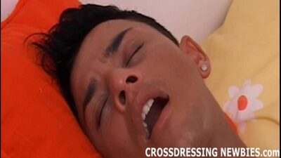 I love jerking my cock in front of the mirror dressed as a woman all gay porn video