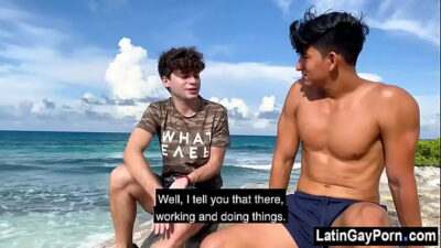 Latin gay boys go out to the beach all gay porn video