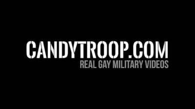 Military guys in an interracial outdoor gay orgy all gay porn video
