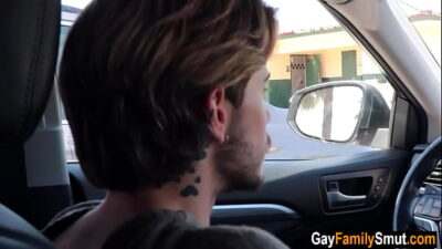 Stepson finds out stepdad visits glory hole all gay porn video