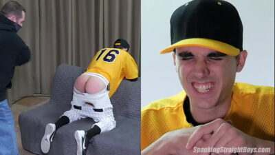 Straight Twink Spanked in a Baseball Uniform all gay porn video