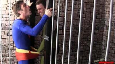Superman Submits 2 CBT HANDJOB LYCRA SPANDEX all gay porn video
