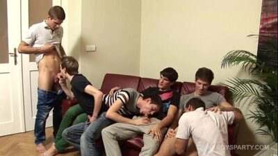 Twink Bareback Gangbang Sex Orgy all gay porn video