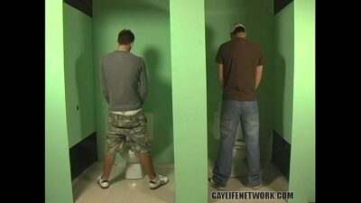 Two studs and a glory hole all gay porn video