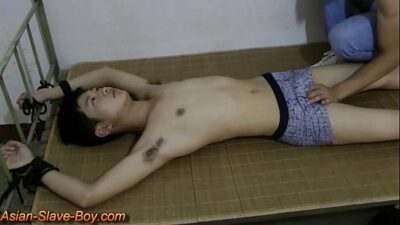 Cute Asian Slave Boy Stripped Naked And Got Milked all gay porn video