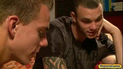 Gay locker room blowjob and anal fuck all gay porn video