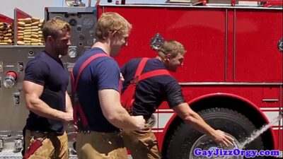 Gaysex hunks in uniform squirting cum all gay porn video