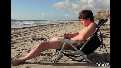 Lance Alexander on the beach all gay porn video