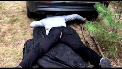 Masked man fucks a stuck guy / Russian horror in the forest / HORRORPORN all gay porn video