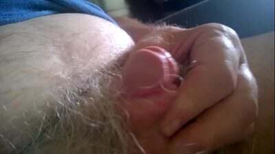 Old mans small limp cock pees in toilet but cannot jackoff all gay porn video