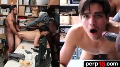 Rather than charge the boy with voyeurism, the two guards decided to give him a taste of his own medicine all gay porn video