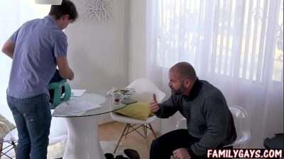 Stepson fucked by his hairy gay step daddy bear – fucked up family all gay porn video