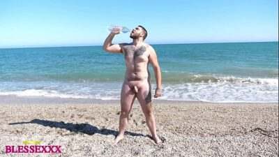 Straight male walking along the nude beach – Magic Javi all gay porn video