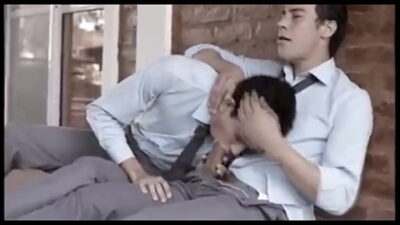 Straight men on the street harshly used a gay man as their whore / Blowjob / gay Threesome all gay porn video