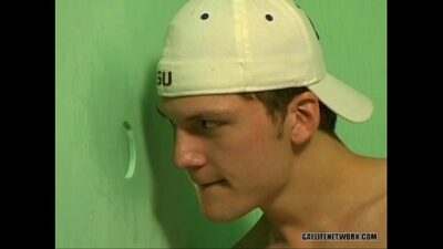 Two studs and a glory hole all gay porn video
