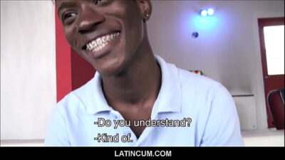 Young Black Amateur Straight Boy With Braces From Jamaica Fucks Gay Latino Filmmaker For Cash POV all gay porn video