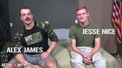 ActiveDuty – Big Cock Military Hunks Alex James & Jesse Nice all gay porn video