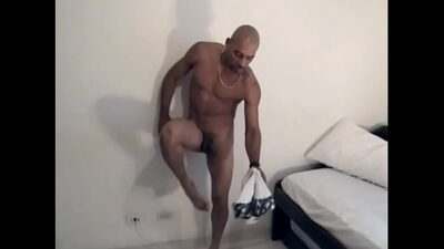 Gay Lati swings his hung uncut cock all gay porn video