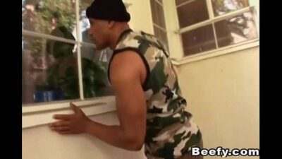Horny Muscle Black Gay Fucked his Beefy Gay Lover all gay porn video