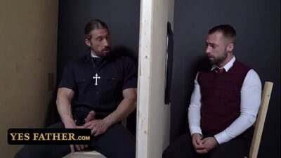 Horny Teen Catholic Boy Needs More Than Masturbation And Priest Deranger Offers Him His Holy Cock all gay porn video