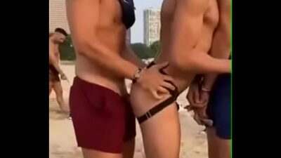 Quickie on Beach all gay porn video