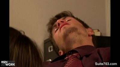 Sexy gays banging in the office all gay porn video