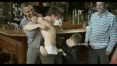 Strong sexy gay bartender punishing all gay porn video