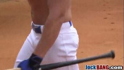 Stunning jocks bang in shower after baseball game all gay porn video
