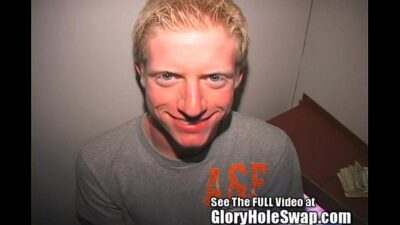 Aaron Blonde BoyToy Blows Gloryhole Strangers all gay porn video