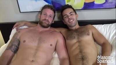 Amateur hunk Logan Carter blowing big dick before rimming and bareback all gay porn video