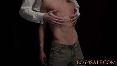 Auctioned twink fingered and toyed all gay porn video