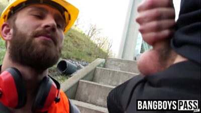 Bearded cock sucker orally services a big one for cash all gay porn video