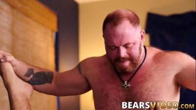 Big booty bear bottoms for his lover with a big pair of nuts all gay porn video