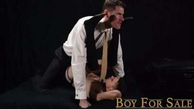 BoyForSale – Barely legal twink boy gets monster cock bareback all gay porn video